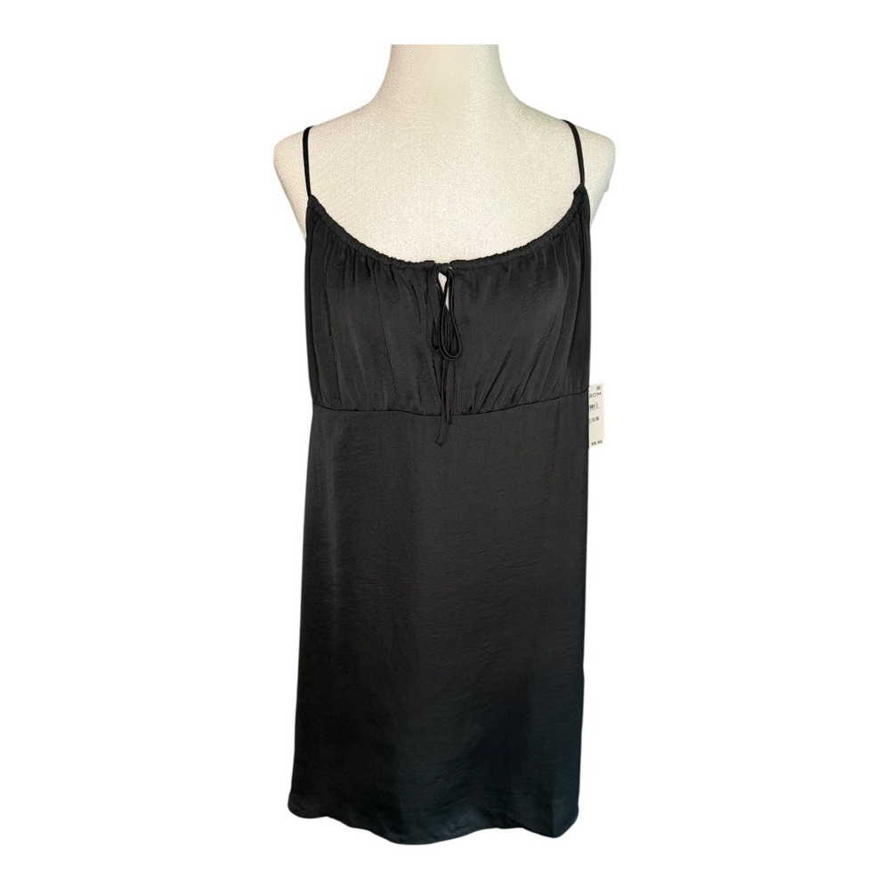 NEW BP. Black Mini Dress Sleeveless‎ Tie Front Casual Party Large